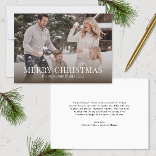 Elegant Classic Family Photo Christmas Card
