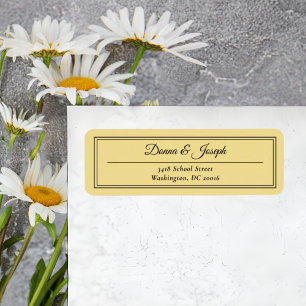 Elegant Classic Faux Gold Wedding Return Address Return Address Label
