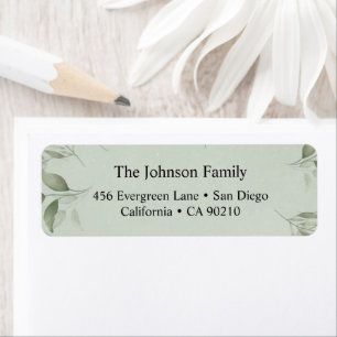 Elegant Classic Floral Christmas Return Address Label