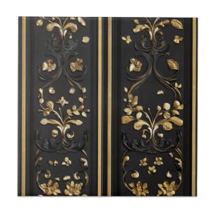 Elegant Classic Floral Pattern Ceramic Tile