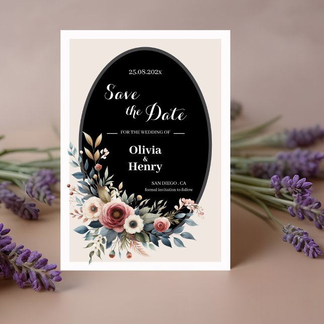 Elegant Classic Floral Rustic Wedding Save Date 4 Save The Date (Creator Uploaded)