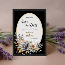 Elegant Classic Floral Rustic Wedding Save Date 5