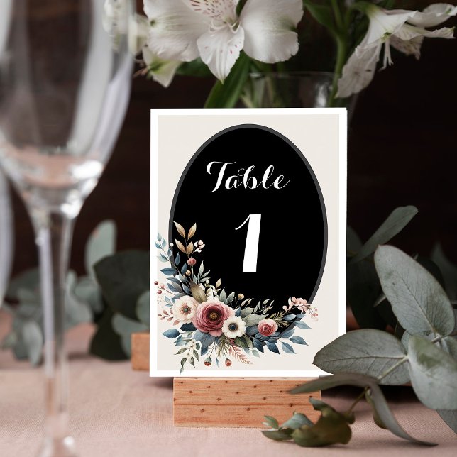 Elegant Classic Floral Rustic Wedding Table Nº 4 Table Number (Creator Uploaded)