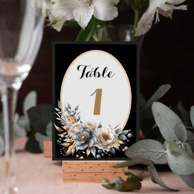 Elegant Classic Floral Rustic Wedding Table Nº 5 Table Number (Creator Uploaded)