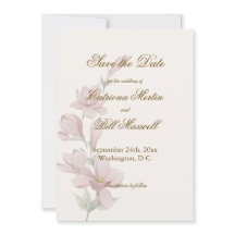 Elegant Classic Florals Save The Date Card