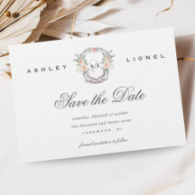 Elegant Classic Formal Monogram Floral Wedding