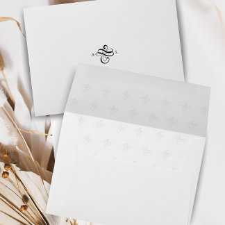 Elegant Classic Formal Monogram Wedding Invitation Envelope