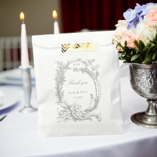 Elegant Classic French Rococo Floral Favour Bag