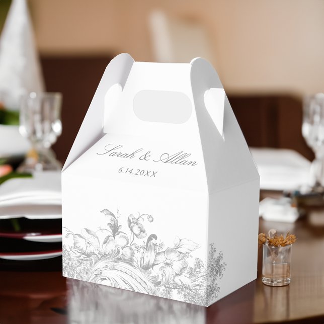Elegant Classic French Rococo Floral Favour Box (Creator Uploaded)