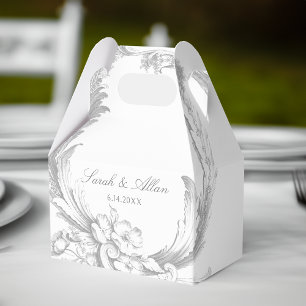 Elegant Classic French Rococo Floral Favour Box