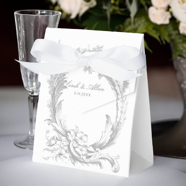 Elegant Classic French Rococo Floral Favour Box (Creator Uploaded)