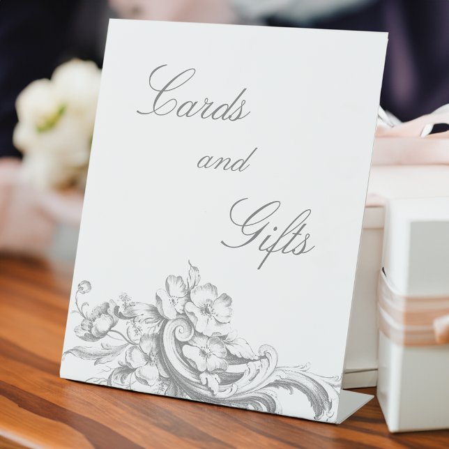 Elegant Classic French Rococo Floral Pedestal Sign (Creator Uploaded)