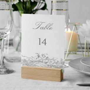 Elegant Classic French Rococo Floral Table Number