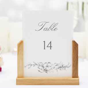 Elegant Classic French Rococo Floral Table Number