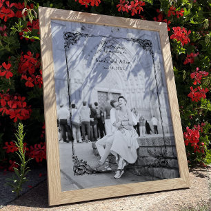 Elegant Classic French Rococo Floral Welcome Poster