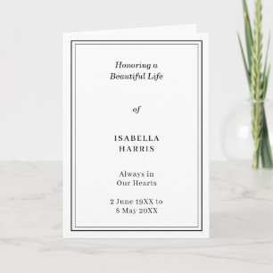 Elegant Classic Funeral Service Design Program