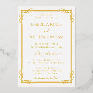 Elegant Classic Gold and White Wedding