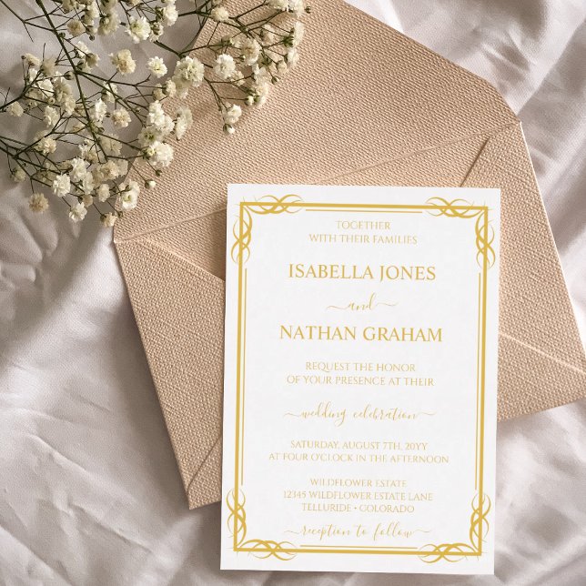 Elegant Classic Gold and White Wedding  (Creator Uploaded)