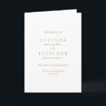 Elegant Classic Gold Traditional Formal Wedding Program<br><div class="desc">Elegant faux gold folded wedding program featuring a simple and minimal design with the names of the bride and groom in a traditional serif font and the middle and last names in an elegant calligraphy script.  A classic style that is perfect for a formal wedding.</div>
