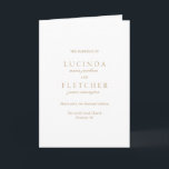 Elegant Classic Gold Traditional Formal Wedding Program<br><div class="desc">Elegant faux gold folded wedding program featuring a simple and minimal design with the names of the bride and groom in a traditional serif font and the middle and last names in an elegant calligraphy script.  A classic style that is perfect for a formal wedding.</div>