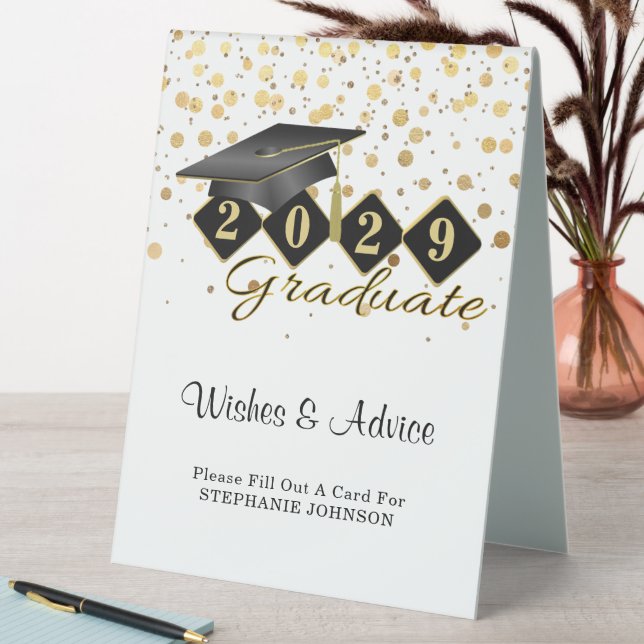 Elegant Classic Graduation Party Black & Gold (In SItu (Table))