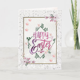 Elegant Classic  Happy Easter Day Holiday Card