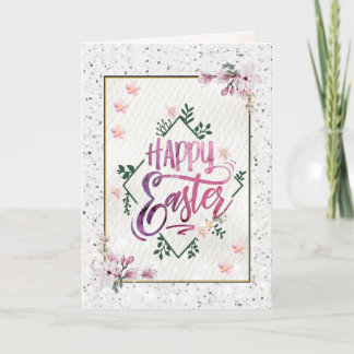 Elegant Classic Happy Easter Day Holiday Card