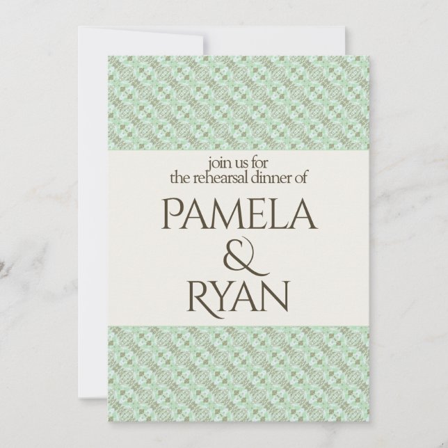 Elegant Classic Ivory Rehearsal Dinner Invitation (Front)