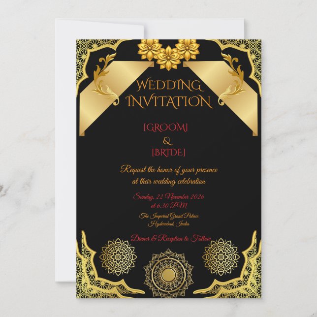 Elegant Classic Marriage Invite Template (Front)