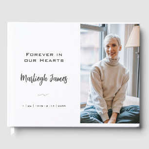 Elegant Classic Memorial Photo Guest Book