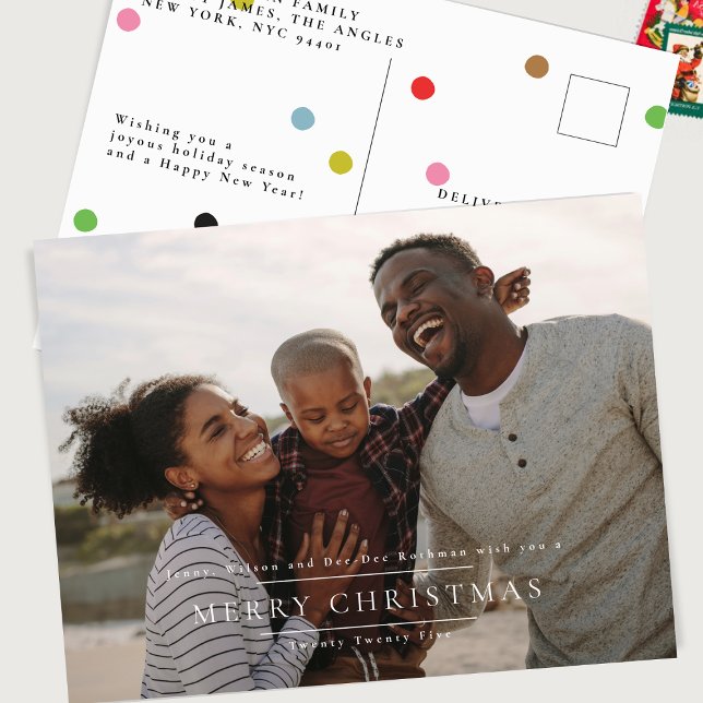 Elegant Classic MERRY CHRISTMAS Photo Frame Postcard (Creator Uploaded)