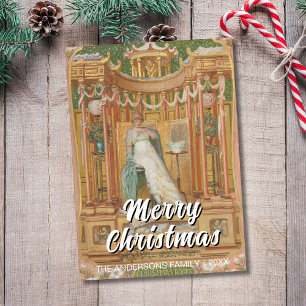 Elegant Classic Merry Christmas Roses Poynter Holiday Card