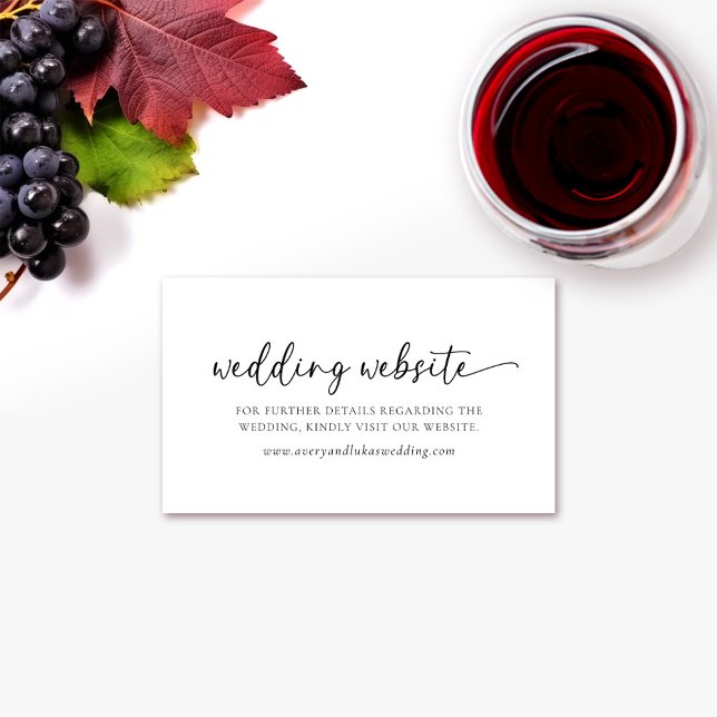 Elegant Classic Minimal Wedding Website Card (Creator Uploaded)