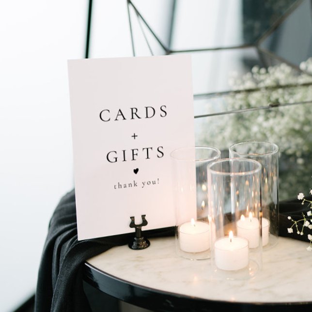 Elegant Classic Minimalist Cards and Gifts Sign (Creator Uploaded)