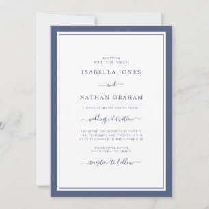 Elegant Classic Minimalist Wedding Invitation