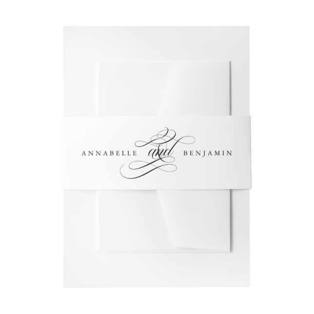 Elegant Classic Minimalist Wedding Invitation  Invitation Belly Band (Front Example)