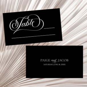 Elegant Classic Minimalist Wedding Place Card