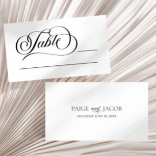 Elegant Classic Minimalist Wedding Place Card
