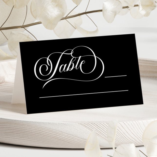 Elegant Classic Minimalist Wedding Place Card (Creator Uploaded)