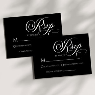 Elegant Classic Minimalist Wedding RSVP Card