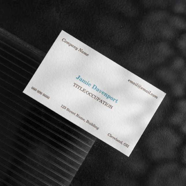 Elegant Classic Minimalistic Blue Brown Business Card (Creator Uploaded)