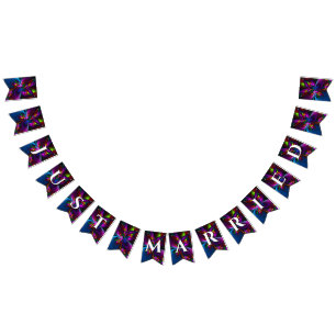 Elegant Classic Modern Floral Pattern #902 Wedding Bunting