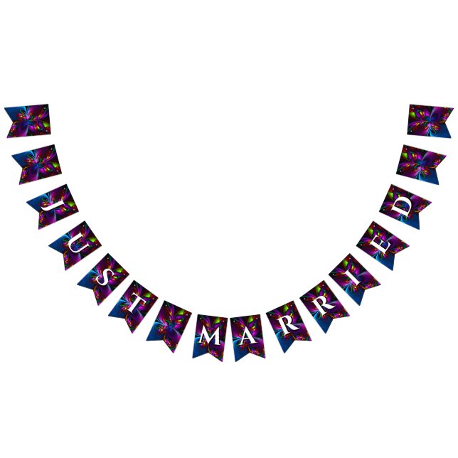 Elegant Classic Modern Floral Pattern #902 Wedding Bunting (All)