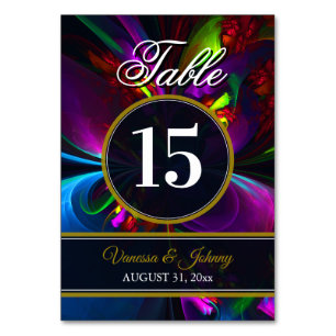 Elegant Classic Modern Floral Pattern #902 Wedding Table Number