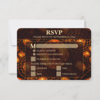 Elegant Classic Modern Gold #901 Wedding RSVP Card