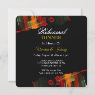 Elegant Classic Modern Trendy Pattern #903 Wedding Invitation