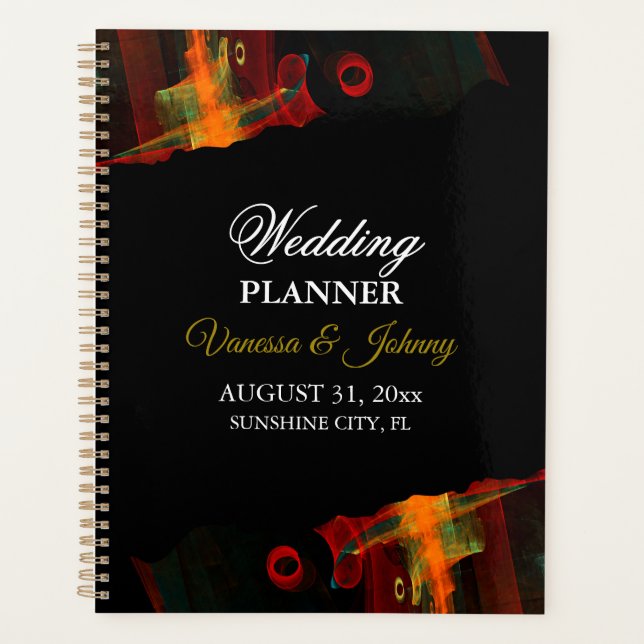Elegant Classic Modern Trendy Pattern #903 Wedding Planner (Front)