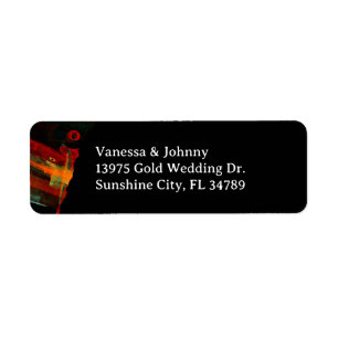 Elegant Classic Modern Trendy Pattern #903 Wedding Return Address Label