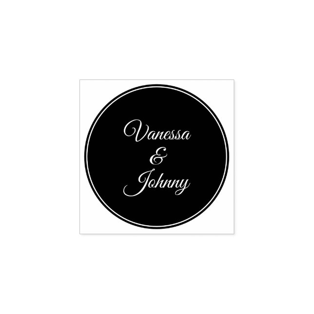 Elegant Classic Modern Trendy Pattern #903 Wedding Rubber Stamp (Imprint)