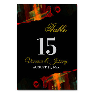 Elegant Classic Modern Trendy Pattern #903 Wedding Table Number